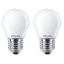 2 x Philips LED Leuchtmittel Tropfenform 4,3W = 40W E27...