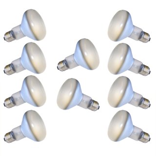 10 x Philips Glühbirne Reflektor R80 80W E27 Matt 80°...