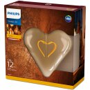 Philips LED Spiral Filament Leuchtmittel Herzform Vintage 2,3W = 12W E27 Gold 120lm extra warmweiß 2000K