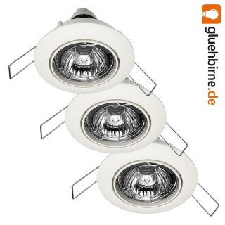 Osram Halogen Einbauleuchte Ivios 28W 3-er Set Einbaustrahler weiß dimmbar 41058