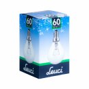 Leuci Glühbirne Tropfen 60W E14 klar Glühlampe P45 Kugel warmweiß dimmbar