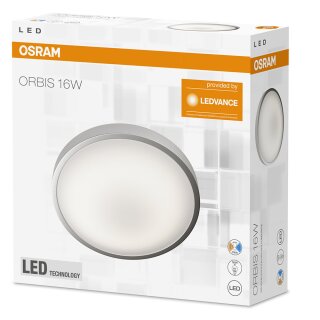 Osram LED Wand- & Deckenleuchte Orbis rund Ø31cm Weiß 16W 1000lm CCT Switch Warm-/Neutral-/Kaltweiß per Lichtschalter