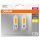2 x Osram LED Glas Leuchtmittel Stiftsockellampe 2W = 20W G9 COB klar 200lm 827 warmweiß 2700K BLI 320°