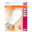 6 x Osram LED Leuchtmittel Star Classic Edison ST64 7W = 60W E27 matt 806lm warmweiß 2700K