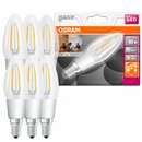 6 x Osram LED Filament Kerze 4,5W = 40W E14 klar 470lm...