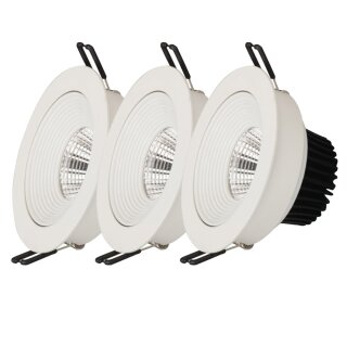 3 x Opple LED Einbauleuchte HRS Ava Weiß matt 6,5W 310lm warmweiß 2700K 30° DIMMBAR