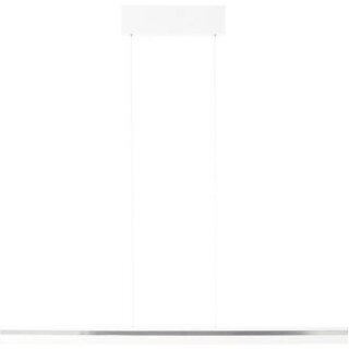 Brilliant LED Pendelleuchte Slim Aluminium Weiß / Silber 100cm 24W 2500lm warmweiß 3000K EasyDim