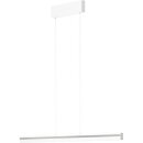 Brilliant LED Pendelleuchte Slim Aluminium Weiß / Silber 100cm 24W 2500lm warmweiß 3000K EasyDim