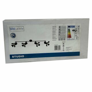 Brelight LED Deckenleuchte Studio Schwarz 4 x 4W GU10 1400lm Neutralweiß 4000K Schwenkbar