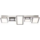 Brilliant LED Deckenleuchte Scope Nickel/Weiß 81cm 5 x 10W 6100lm warmweiß 3000K schwenkbar EasyDim