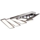 Brilliant LED Deckenleuchte Scope Nickel/Weiß 81cm 5 x 10W 6100lm warmweiß 3000K schwenkbar EasyDim