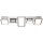 Brilliant LED Deckenleuchte Scope Nickel/Weiß 81cm 5 x 10W 6100lm warmweiß 3000K schwenkbar EasyDim