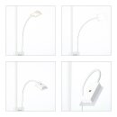 Brilliant LED Deckenfluter Forrester mit Lesearm Weiß 26W + 3W 3747lm warmweiß 3000K mit Touchdimmer