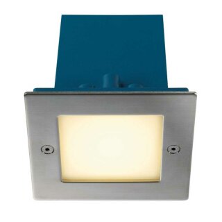 SLV LED Einbauleuchte FRAME OUTDOOR Edelstahl gebürstet IP44 1,5W 80lm warmweiß 3000K