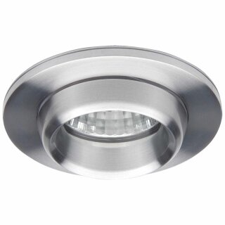 Brilliant Halogen Einbauleuchte Sarah Alu gebürstet IP44 starr 35W GU5,3 12V 410lm warmweiß 2800K