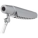 Brilliant Tischleuchte Spy Silber 11W E27 759lm Tageslicht 6400K kaltweiß ESL mit Schalter