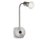 Brilliant LED Steckerspot Steckdosenlicht Loona Eisen gebürstet 3W 250lm warmweiß mit Flexarm & Schalter