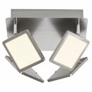 Brilliant LED Deckenleuchte Uranus Eisen 30x30cm 4 x 5W 2000lm warmweiß 3000K schwenkbar EasyDim