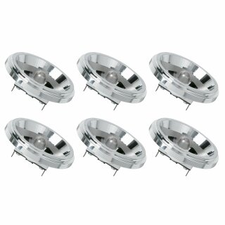 6 x Osram Halospot 111 48832 ECO (IRC) FL 35W 12V G53 Eco Halogen 24°