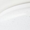 Brilliant LED Wand- & Deckenleuchte Fakir Weiß rund Ø32,5cm 12W 800lm neutralweiß 4000K Sternenhimmel