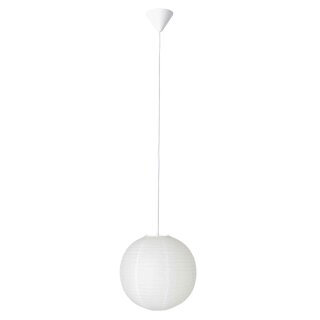 Brilliant Pendelleuchte Osaka Papier Kugel rund Ø40cm weiß max. 60W E27 ohne Leuchtmittel kürzbar