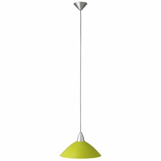 Brilliant Pendelleuchte Logo Kunststoff grün 120cm max. 100W E27 ohne Leuchtmittel kürzbar