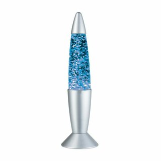 TIP LED Tischleuchte Glitterleuchte Mood Silber matt Multicolor Lavalampe für 3 x AA Batterie mit Schalter