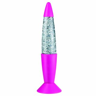 TIP LED Tischleuchte Glitterleuchte Mood Pink Multicolor Lavalampe für 3 x AA Batterie mit Schalter