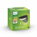 Philips LED Solar-Außenwandleuchte MyGarden Dusk Anthrazit IP44 1W 100lm warmweiß mit Bewegungsmelder