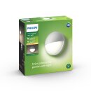 Philips LED Außenwandleuchte MyGarden Capricorn Grau Ø21,6cm IP44 6W 600lm warmweiß 2700K