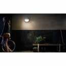 Philips LED Außenwandleuchte MyGarden Capricorn Grau Ø21,6cm IP44 6W 600lm warmweiß 2700K