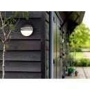 Philips LED Außenwandleuchte MyGarden Yarrow Schwarz Ø21,4cm IP44 6W 600lm warmweiß 2700K