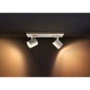 Philips LED Deckenstrahler Hue White Ambiance Weiß 2 x 5,5W GU10 700lm 2200-6500K Dimmbar App Amazon Alexa mit Dimmschalter