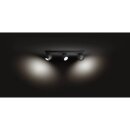 Philips LED Deckenstrahler Hue White Ambiance Schwarz 3 x 5,5W GU10 750lm 2200-6500K Dimmbar App Amazon Alexa mit Dimmschalter