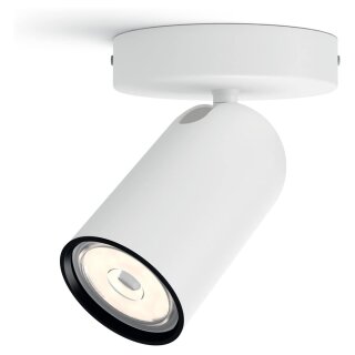 Philips Wand- & Deckenstrahler Spot Pongee Weiß max. 5,5W GU10 ohne Leuchtmittel schwenkbar