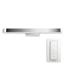 Philips LED Spiegelleuchte Adore Hue White Ambiance Chrom IP44 40W 2400lm 2200-6500K Dimmbar mit Dimmschalter