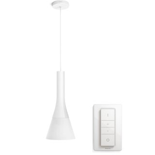Philips LED Pendelleuchte Hue White Ambiance Explore 9W E27 806lm 2200-6500K Dimmbar App Amazon Alexa mit Dimmschalter