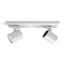 Philips LED Strahler Hue White Ambiance Runner Weiß 2 x 5W GU10 700lm 2200-6500K Dimmbar App Amazon Alexa mit Dimmschalter