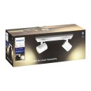 Philips LED Strahler Hue White Ambiance Runner Weiß 2 x 5W GU10 700lm 2200-6500K Dimmbar App Amazon Alexa mit Dimmschalter
