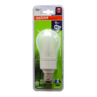 Osram Energiesparlampe Duluxstar Birnenform 15W = 65W E27 827 warmweiß 2700K Sparlampe 15 Watt
