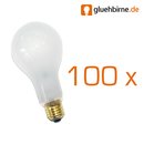 100 x Glühbirne 200W E27 MATT Glühlampe 200...