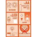 Ranex LED Solar Bodenleuchte Einbauleuchte Outdoor mit Leuchtrand rund Ø13cm Dämmerungsschalter
