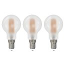 3 x LED Filament Leuchtmittel Tropfen 4,8W = 40W E14 matt 470lm warmweiß 2700K Ra>90