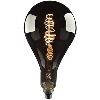 LED Spiral Filament Tropfen BigDrop A160 6,5W = 16W E27 Rauchglas 150lm extra warmweiß 1800K
