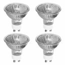 4 x Tesco Halogen Reflektor 50W GU10 240V warmweiß 2700K dimmbar 2000h 35°