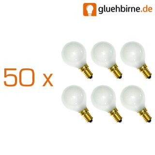 50 x Glühbirne Tropfen 7W E14 MATT Glühlampe 7 Watt Glühbirnen Glühlampen