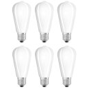 6 x Osram LED Filament Leuchtmittel ST64 Edison 4,5W = 40W E27 matt 470lm warmweiß 2700K