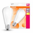 6 x Osram LED Filament Leuchtmittel ST64 Edison 4,5W = 40W E27 matt 470lm warmweiß 2700K