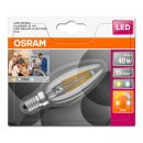 6 x Osram LED Filament Leuchtmittel Kerze 5W = 40W E14 klar 470lm Relax & Active per Lichtschalter warmweiß & kaltweiß