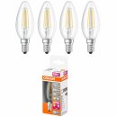 4 x Osram LED Filament Leuchtmittel Kerze 5W = 40W E14 klar 470lm Relax & Active per Lichtschalter warmweiß & kaltweiß